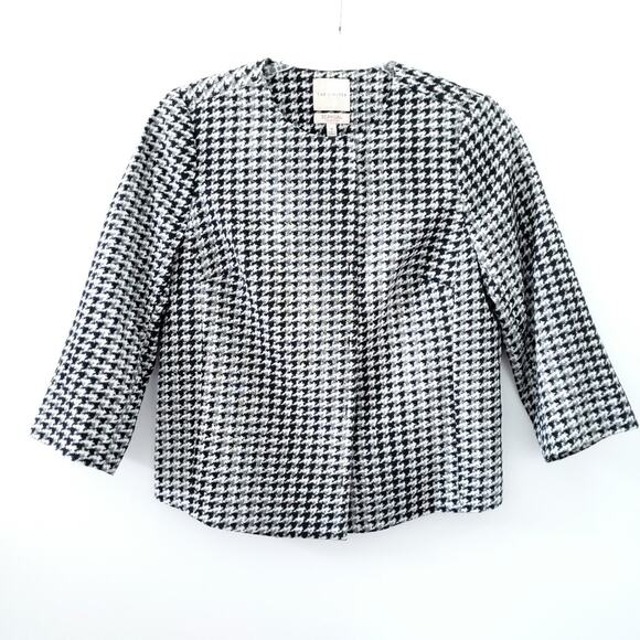 The Limited Scandal Collection Houndstooth Blazer Black White Small Career Work - Picture 2 of 8